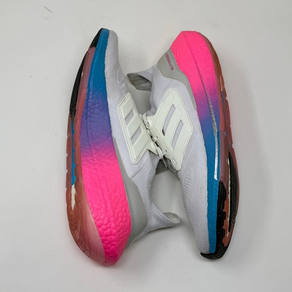 Adidas Ultraboost 22 Running Shoes White Blue Pink GV8830 Women's Size 9 - Picture 14 of 15
